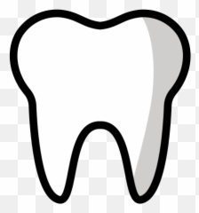 Tooth - Clip Art Emoji,Tooth Emoji