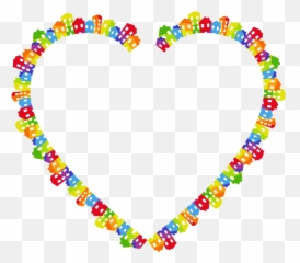 rainbow frame png - Heart Circle Rainbow Gif Different Colors Of Hearts Emoji