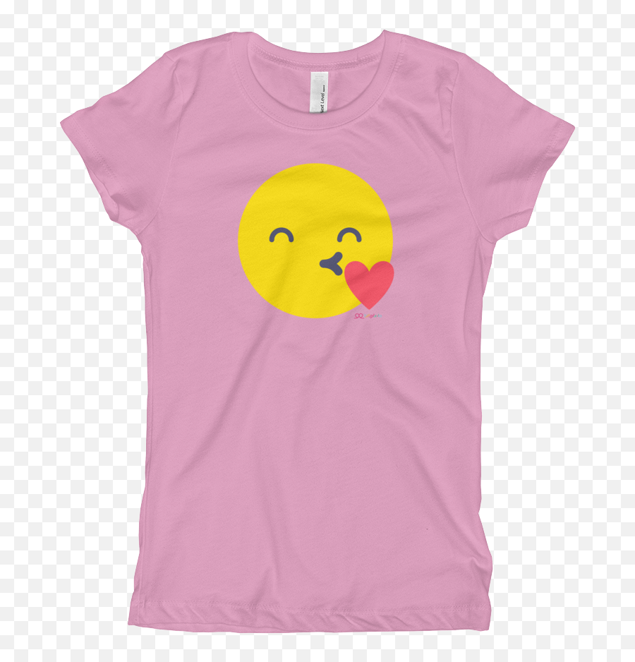 Blow A Kiss Emoji Girls T,Blow A Kiss Emoji