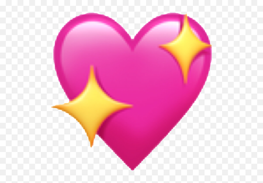 Emoji Whatsapp Png Beso Sparkle Heart Emoji Transparent - Pink Heart Emoji Png,Sparkle Emoji