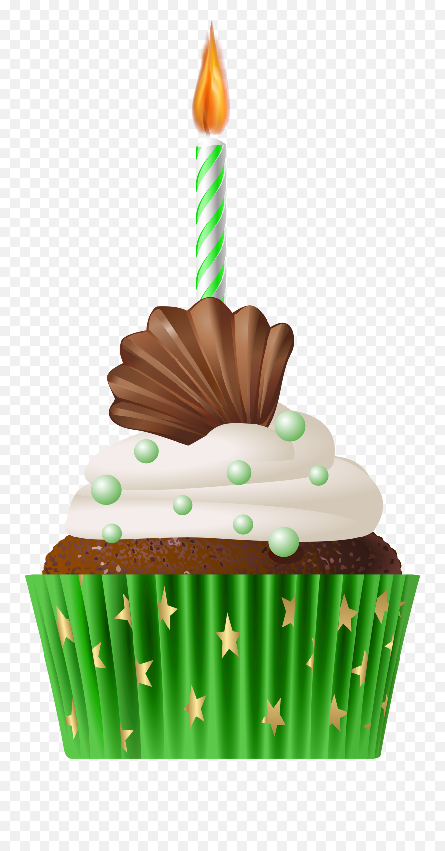 Clipart Candle Birthday Cupcake - Cupcake Png Emoji,Emoji Birthday Cupcakes