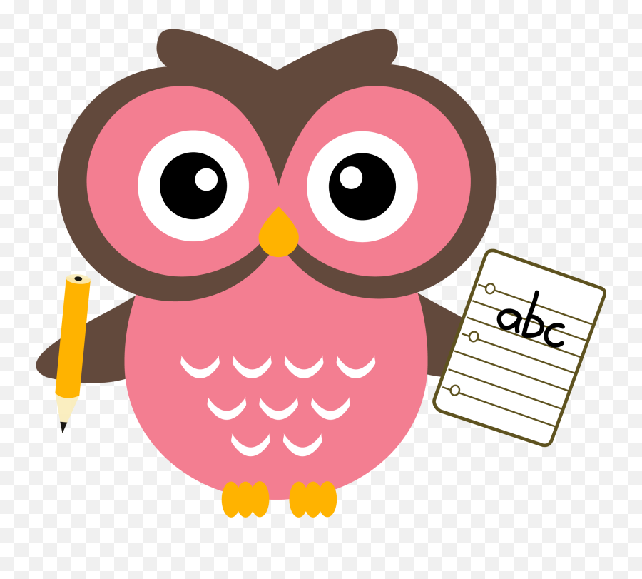 Reading Girl Owls Clipart - Clip Art Library School Teacher Owl Clipart Emoji,Roman Numerals Emoji