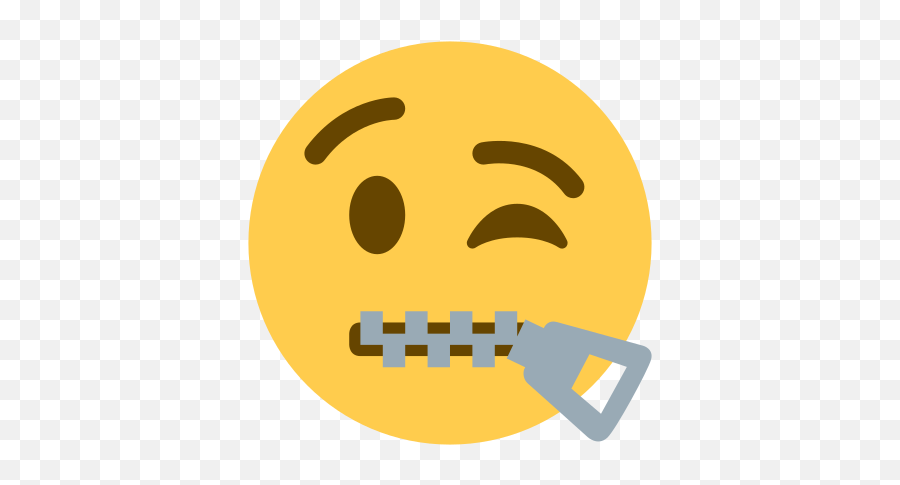 Zipper Mouth Face - Clip Art Emoji,Zipper Mouth Emoticon