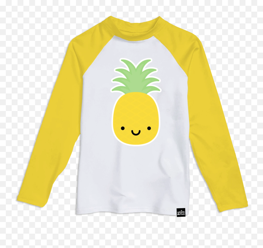 Kawaii Pineapple Rashguard U2013 Whistle U0026 Flute Clothing - Kawaii Smile Pineapple On Shirt Emoji,Whistling Emoticon