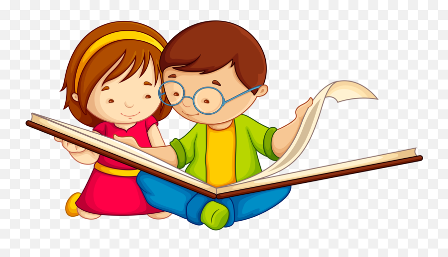 Reading Books Clipart Png Transparent - Transparent Children Reading Clipart Emoji,Emoji Reading A Book