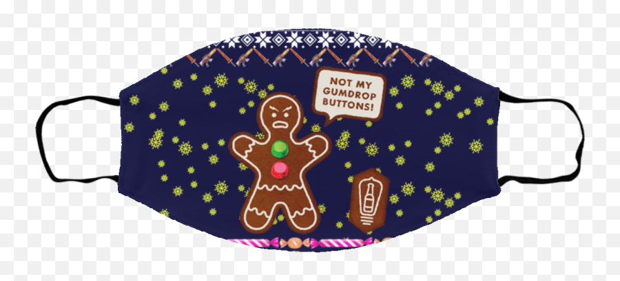 Not My Gumdrop Buttons Gingerbread Man Ugly Christmas Face - Happy Emoji,Gumdrop Emoji