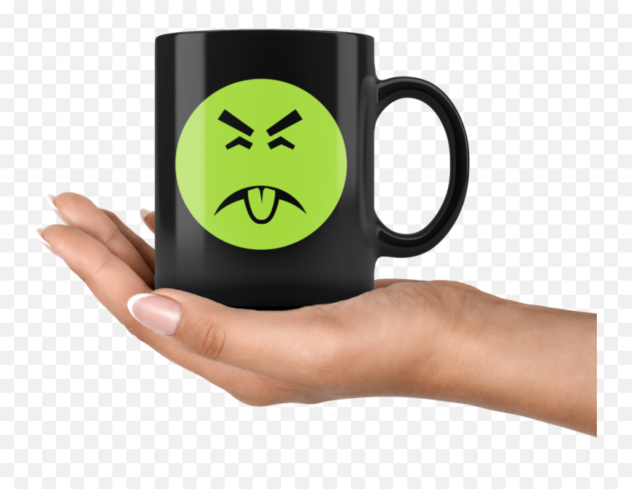 Yuck It Up - Mug Emoji,Yuck Face Emoticon