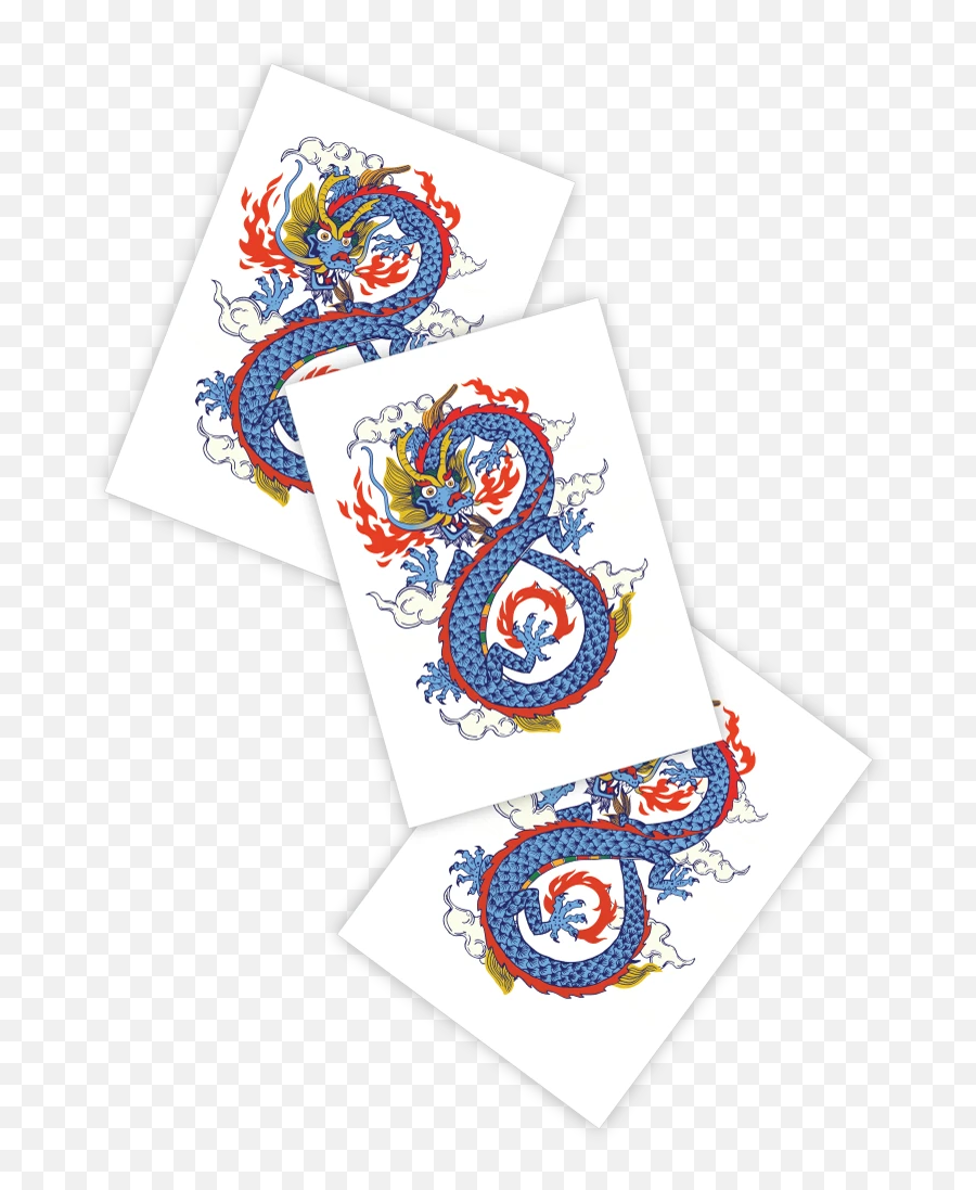 Temporary Tattoos Dragon 8 - Chinese Luck Dragon Tattoo Emoji,Dragon Emojis