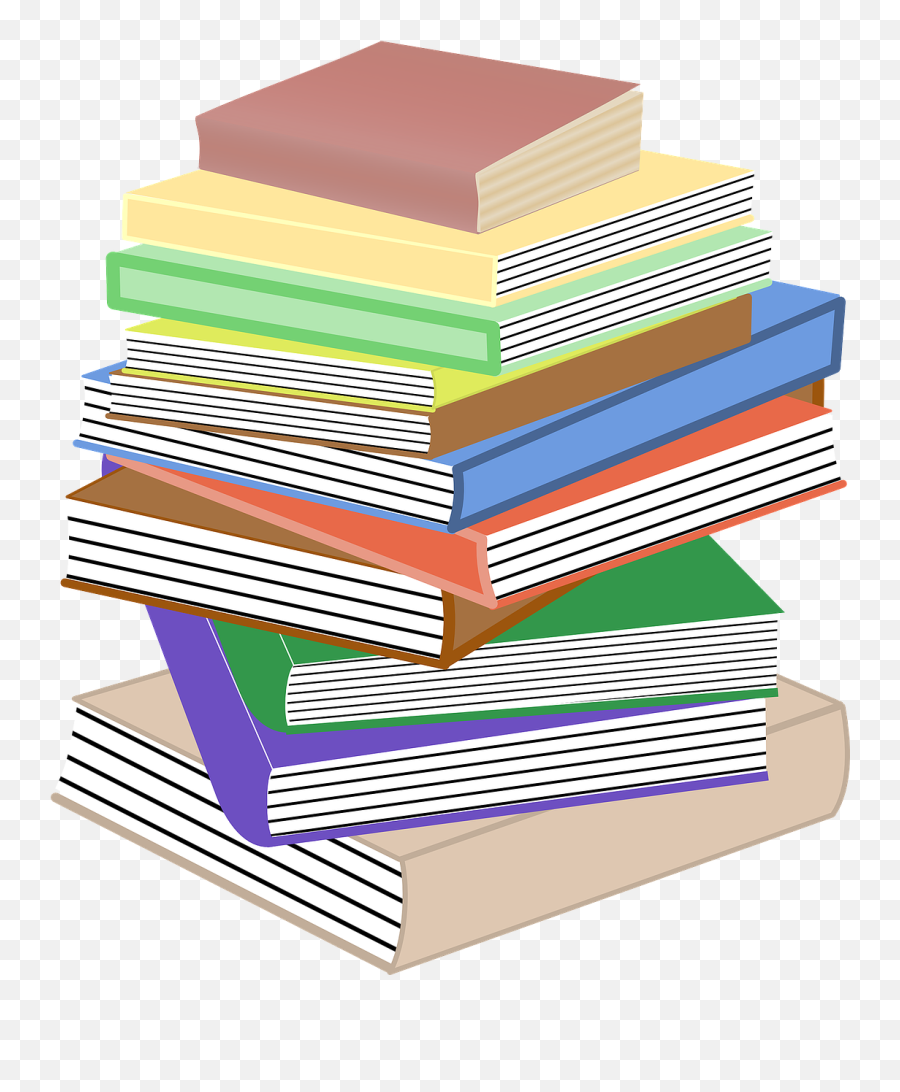 Books Stacked Pile Stacks Textbooks - Stack Of Books Clip Art Emoji,Emoji School Bag