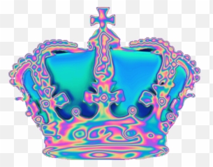 Vaporwave Aesthetic Crown Freet Clipart - Holographic Aesthetic Png Emoji,Vaporwave Emoji