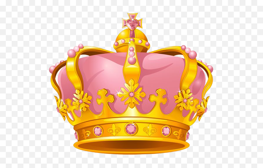 Emoji Crown Clipart - Golden Pink Crown,Crown Emoticon