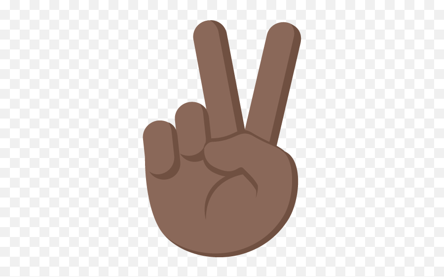 Hand Dark Skin Tone Emoji Emoticon - Hand Victory Vector,Emoji V Emoticon