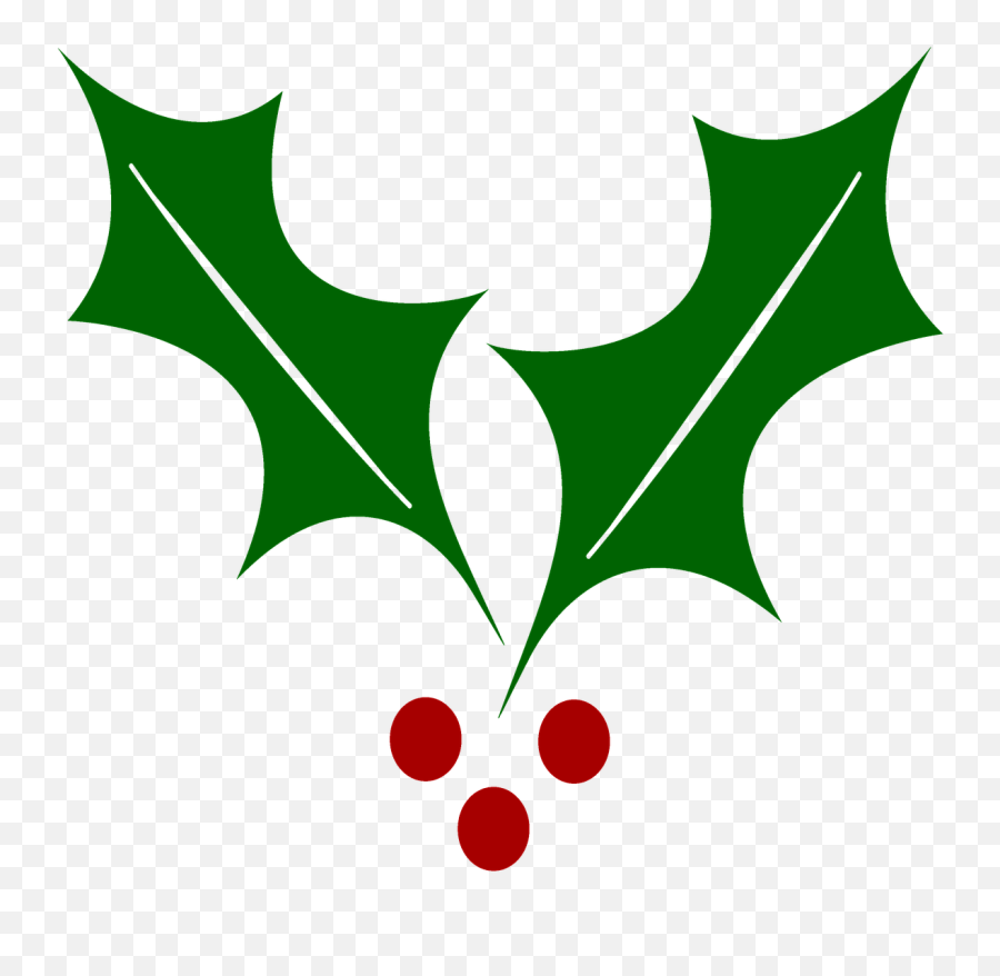 Laurels Sting Berries Christmas Symbol - Holly Leaf Tattoo Emoji,Christmas Emoticons Copy And Paste