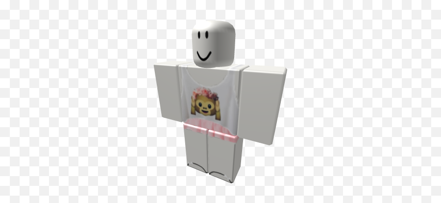 Kawaii Emoji Monkey Outfit - Roblox Girl White Pants,Kawaii Emoji