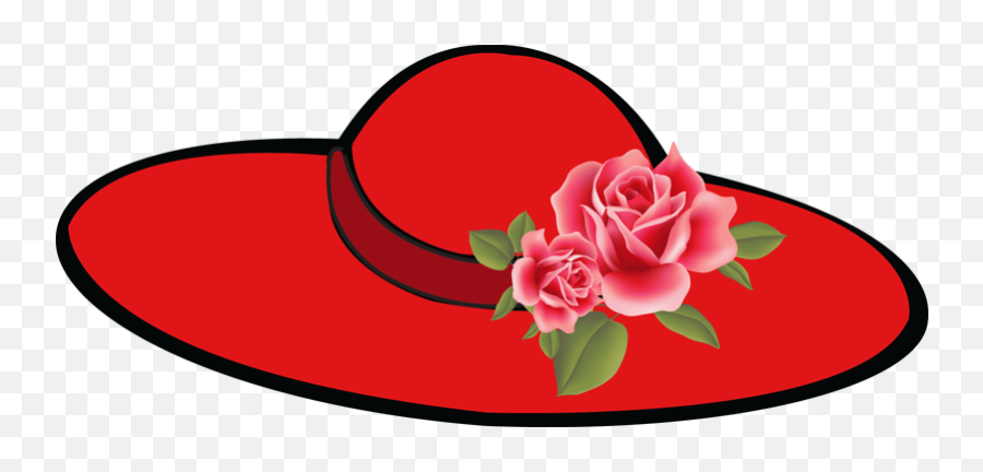 Fancy Hat Clipart - Red Hat Clip Art Emoji,Rose Emoji Hat
