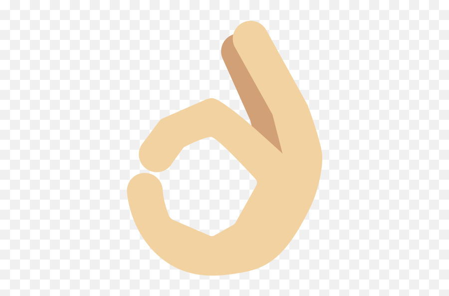 Ok Hand Medium - Light Skin Tone Emoji Señal De Aprobacion Logo,Ok Emoji