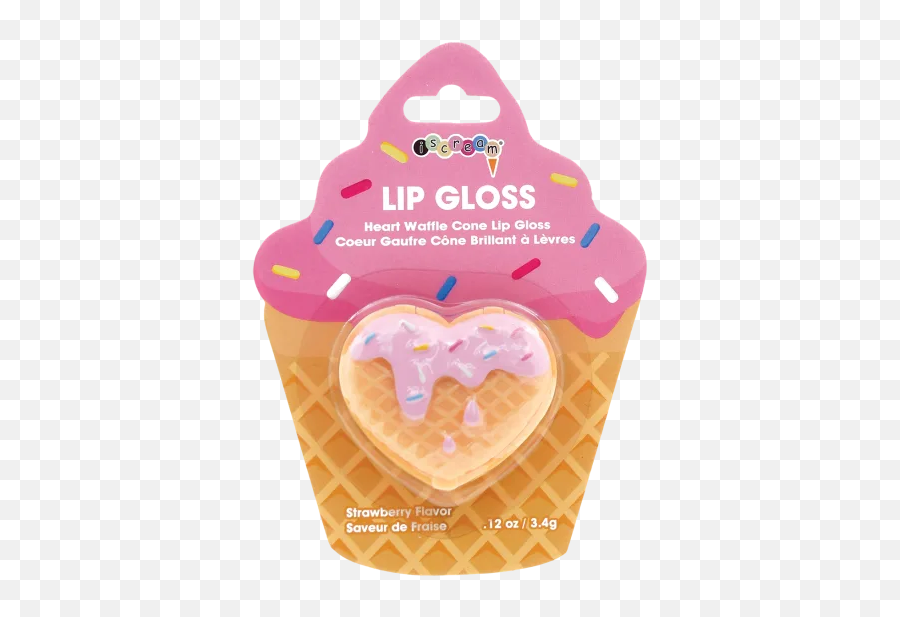 Heart Waffle Cone Lip Gloss - Ice Cream Emoji,Waffle Emoji