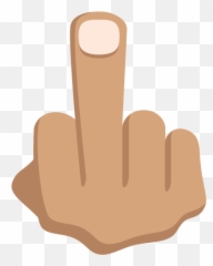 Reversed Hand With Middle Finger - Vector Png Emoji
