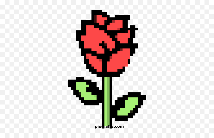 Rose - Printable Pixel Art Easy Pixel Art Rose Emoji,Roses Emoticon
