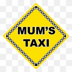 Mums Taxi Novelty Car Sign - Traffic Emoji