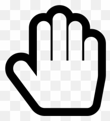Stop Emoji Transparent Png Clipart - White Hand