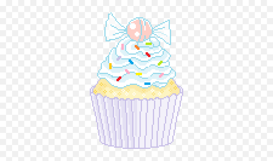 Cupcake - Transparent Cupcake Pixel Art Emoji,Emoji Cupcakes