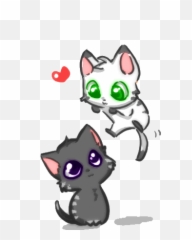 Chibi Emoji Cats Transparent Png Clipart Free Download - Cute Anime