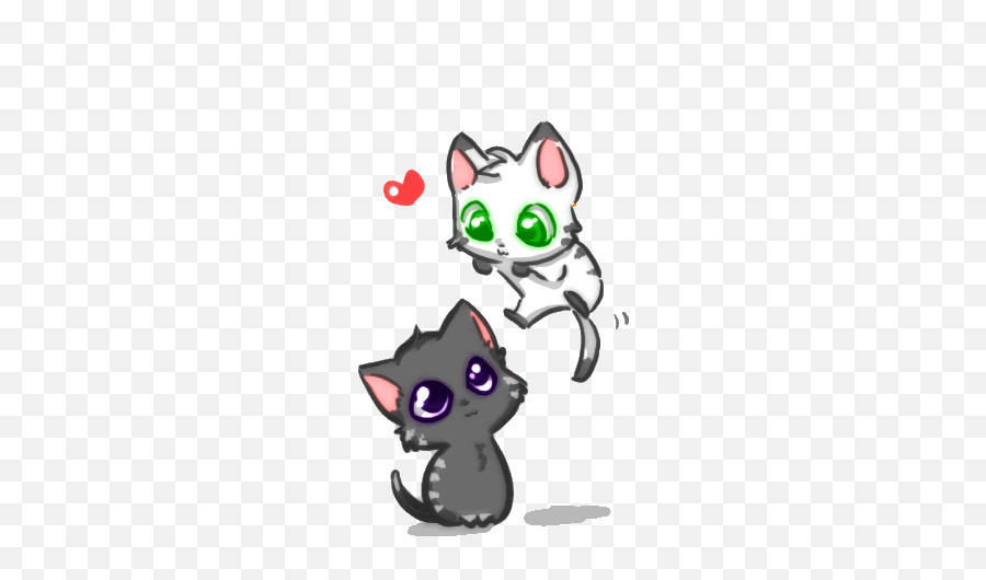 Chibi Emoji Cats Transparent Png Clipart Free Download - Chibi Cute Anime Cat,Grey Cat Emoji
