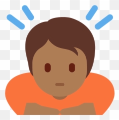 Person Bowing Emoji Clipart Free Download Transparent Png - Emoji,Rubbing Chin Emoji