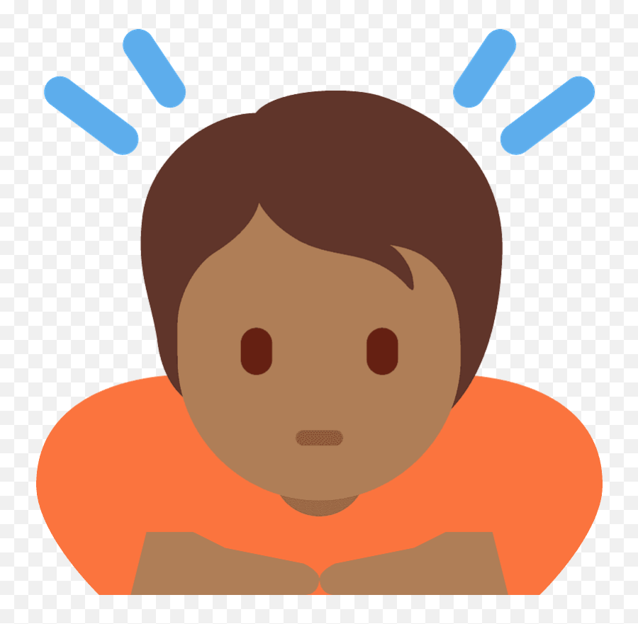 Person Bowing Emoji Clipart Free Download Transparent Png - Emoji,Rubbing Chin Emoji