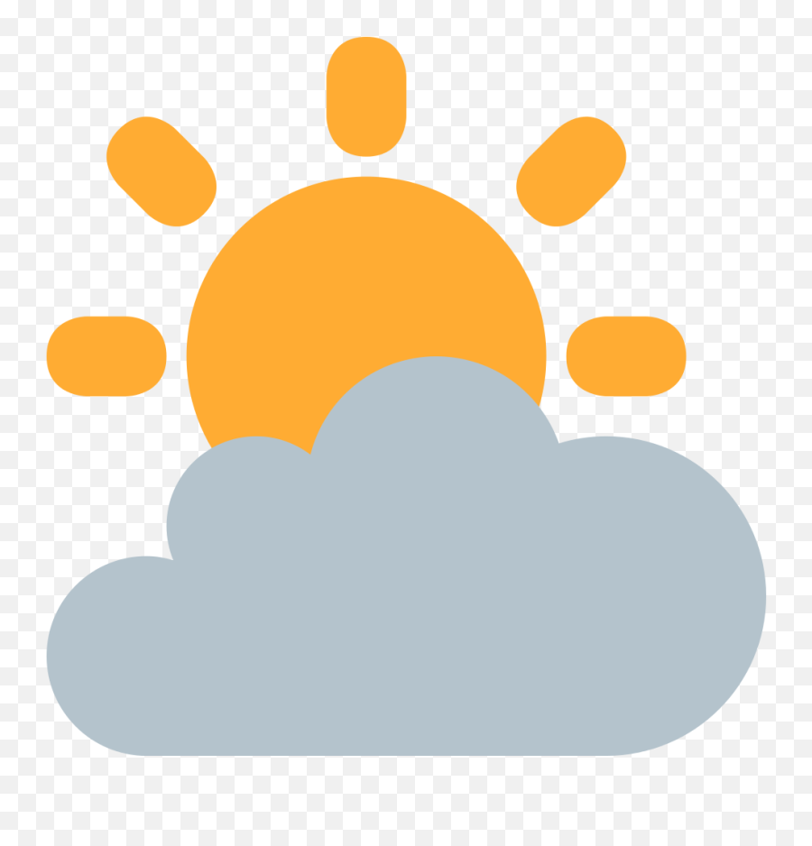Twemoji 26c5 - Sun Cloud Icon Png,Cloud Emoji Png