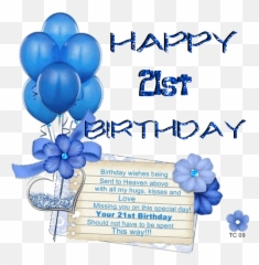 Free Happy 21st Birthday Graphics - Wishes For A Boy Emoji