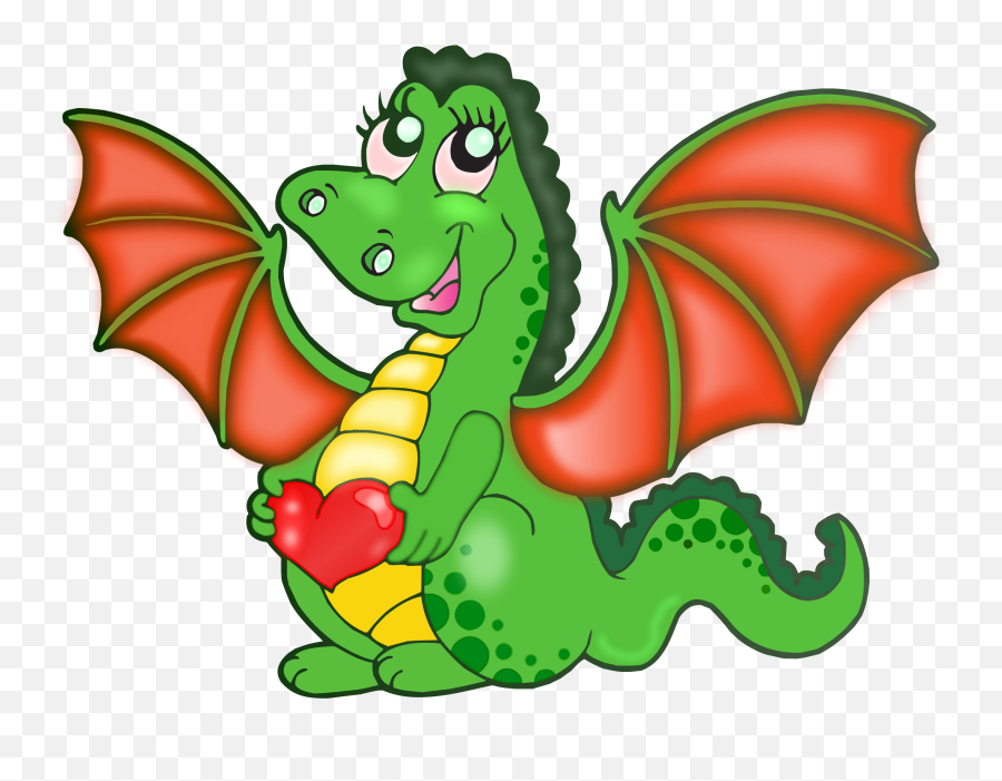 Heart Vector Clipart Image - Cartoon Dragons Emoji,Macbook Pro Emoji Keyboard
