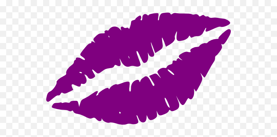 Free Lips Template - Purple Kiss Lips Clip Art Emoji,Woman Lipstick Dress Emoji