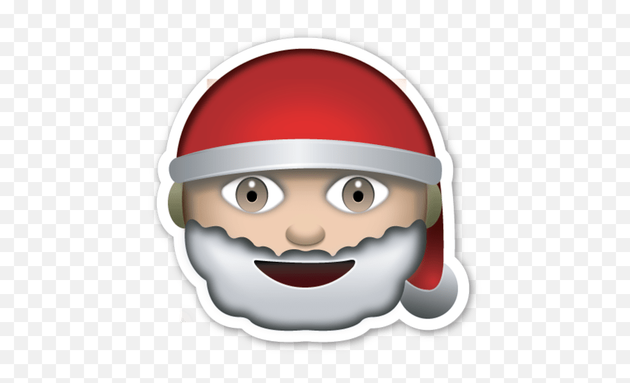 Santa Claus Emoji Sticker Transparent Png - Santa Claus Emoji Png,Santa Emoji