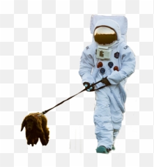 Astronaut Dog Walk Walking - Png Emoji