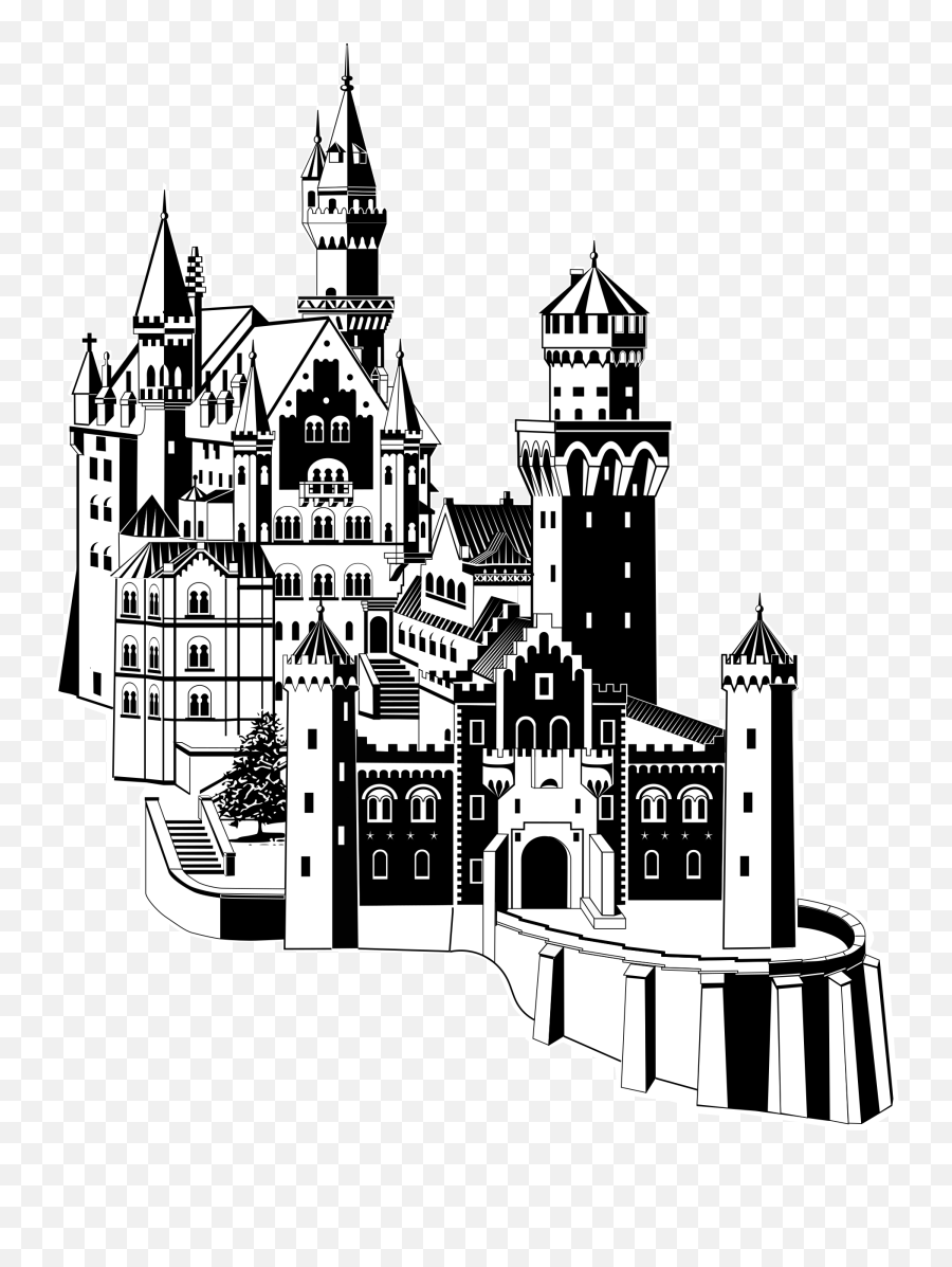 Clipart Neuschwanstein Castle - Clipartix Neuschwanstein Castle Png Emoji,Castle Emoji