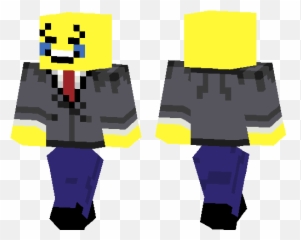 Laughing Crying Emoji With Suit - Connor Eats Pants Minecraft Skin,Laughing Crying Emoji