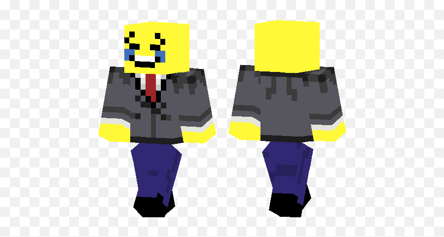 Laughing Crying Emoji With Suit - Connor Eats Pants Minecraft Skin,Laughing Crying Emoji