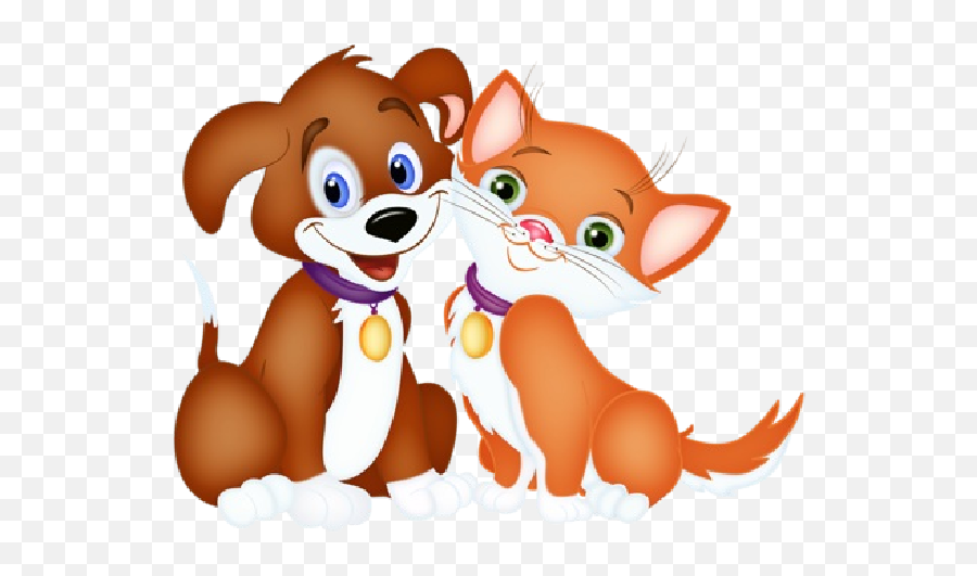 Cat Dog Cartoon - Cat And Dog Animation Emoji,Dog Emoji Copy And Paste