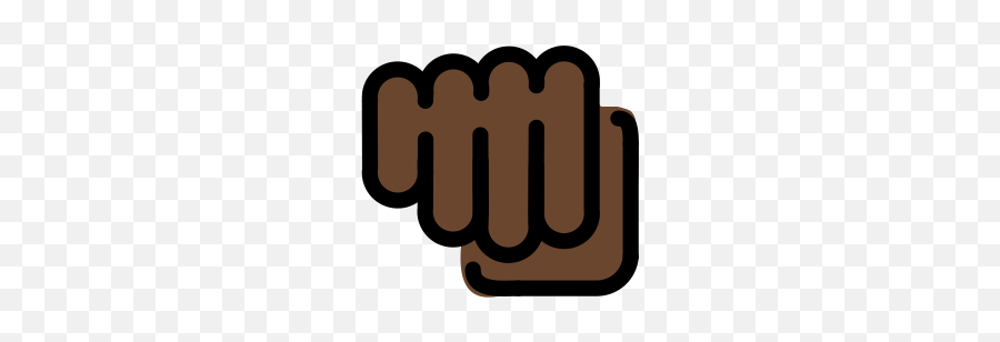 Oncoming Fist Dark Skin Tone Emoji - Fist,Fist Bump Emoji