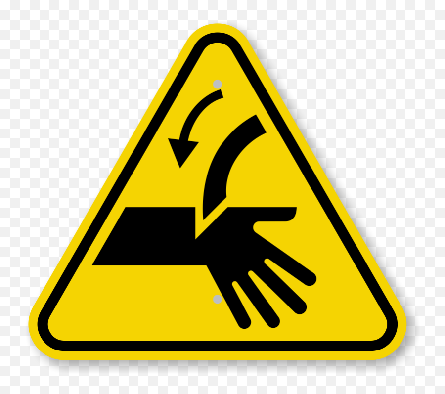 Iso Cutting Of Fingers Curved Blade Symbol Sign - Warning Sign Hand Emoji,Warning Emoji