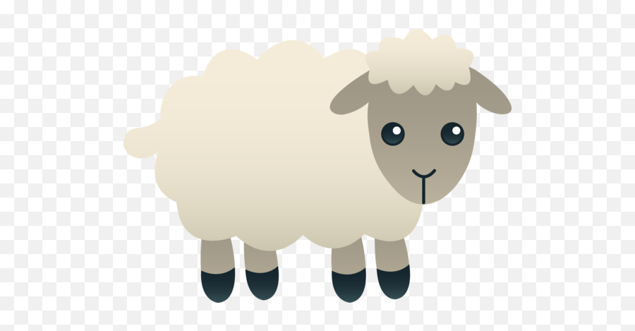 Free Clip Art Of A Cute Little Fluffy White Lamb - Cute Sheep Clipart Emoji,Sheep Emoji