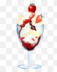 Sundae Dessert Strawberry Cream Ice - Ice Cream Rack Card Emoji,Emoji Ice Cream Cake