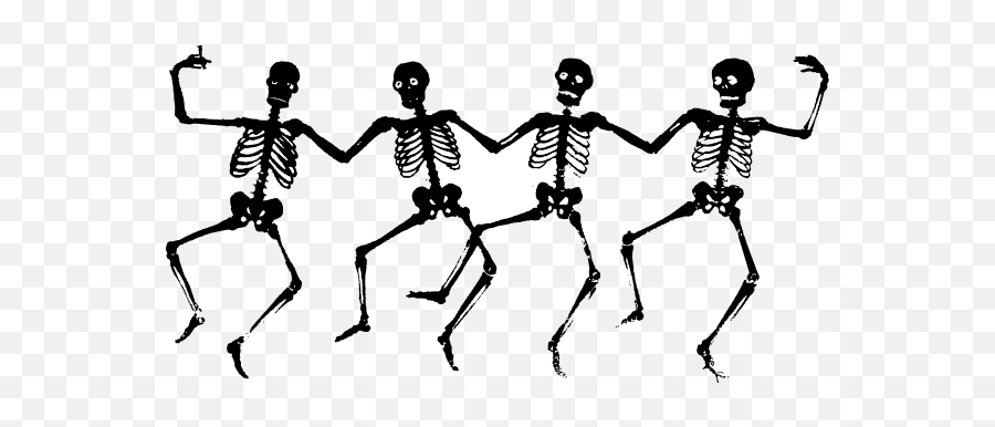Dancing Skeletons Vector Illustration - Dancing Skeletons Clipart Emoji,Batman Emoticon