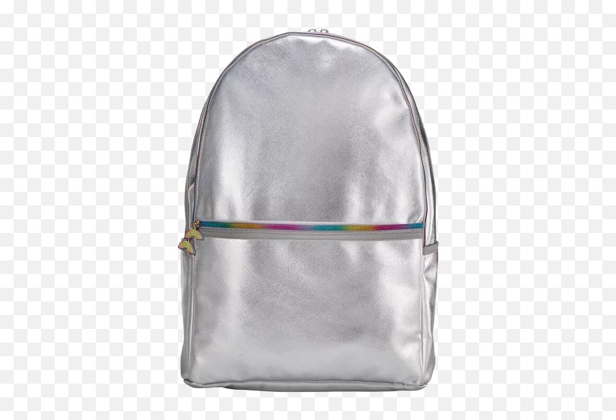 Silver Metallic Backpack - Iscream Backpacks Silver Emoji,Backpack Emoji