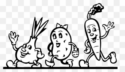 Kostenlose Bohnen Kaffee - Fruit And Vegetable Cartoon Black White Emoji