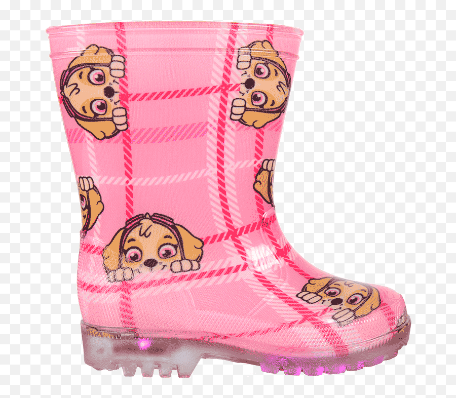 Boots Rain Pvc Lights Paw Patrol - Meisjes Regenlaarzen Met Lichtjes Emoji,Cowboy Boots Emoji