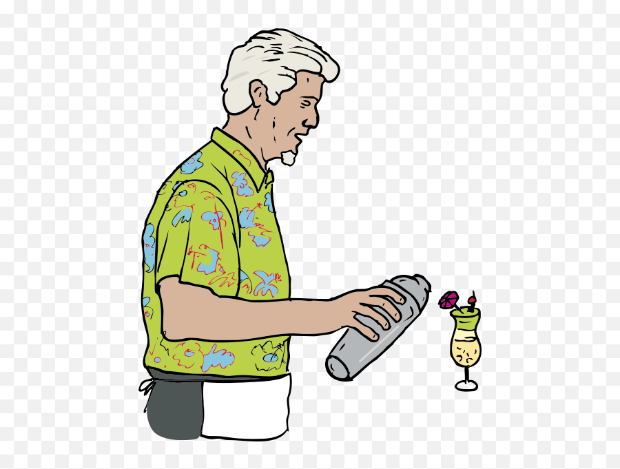 Bartender Vector Illustration - Bartender Cartoon Transparent Emoji,Bloody Mary Emoji