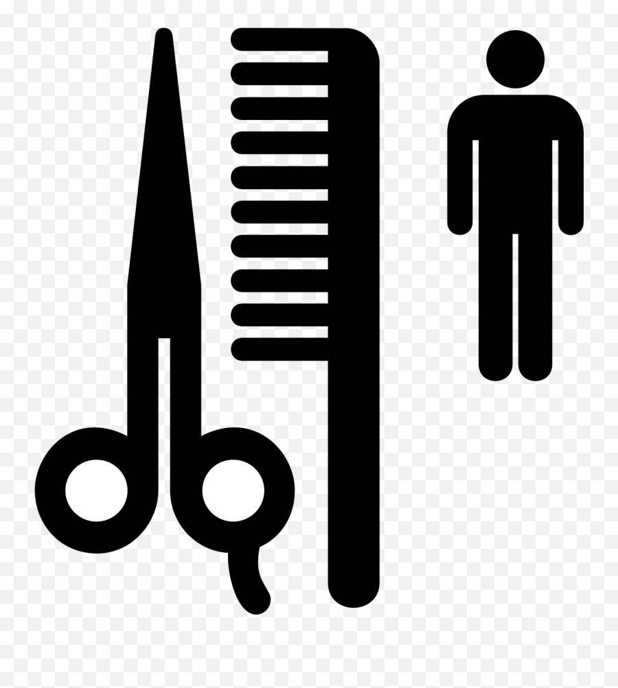 Scissors Comb Person Hair Cut - Beauty Salon Clip Art Emoji,Hair Cut Emoji